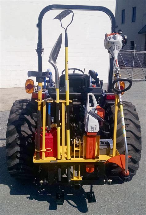 tool rack for compact tractors